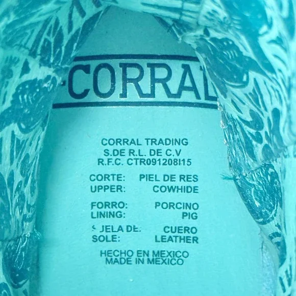 Corral Neon Multi Color Overlay Embroidery Studs Western Boots Size 7.5 NWOB - Picture 6 of 16